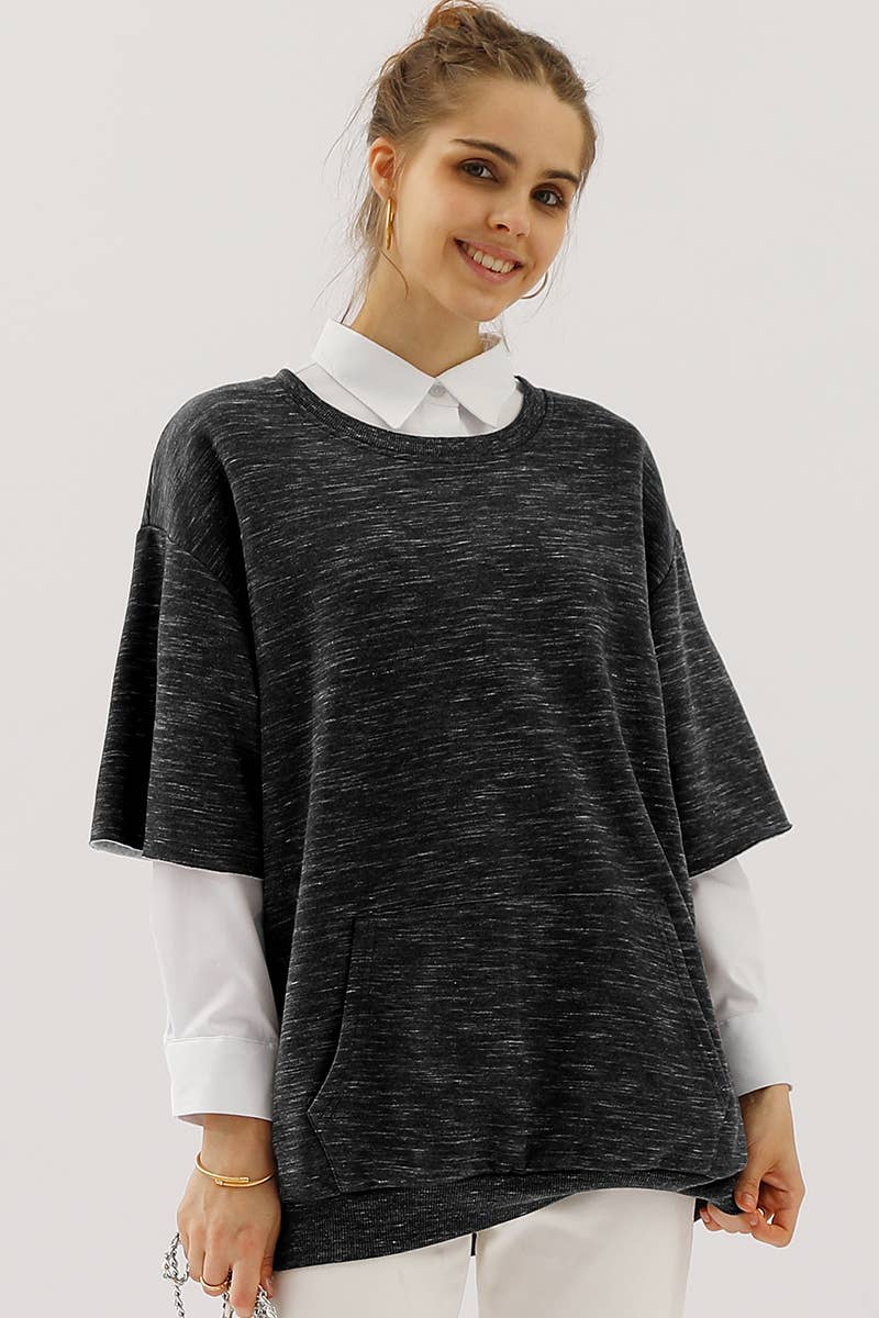 CWTTS560-P_PLUS SIZE OVERSIZED SWEATSHIRT WITH POCKET
