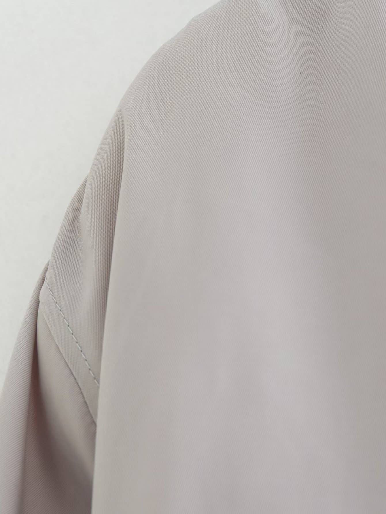 COLOR CONTRAST FLYING ZIPPER LOOSE PADDED JACKET