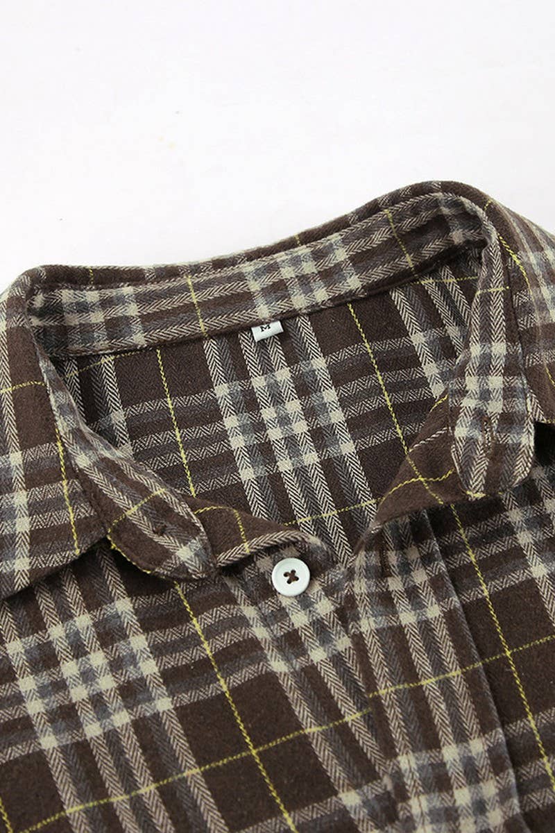 CWTBLL00611_CLASSIC RETRO PLAID LONG-SLEEVED SHIRT COATS