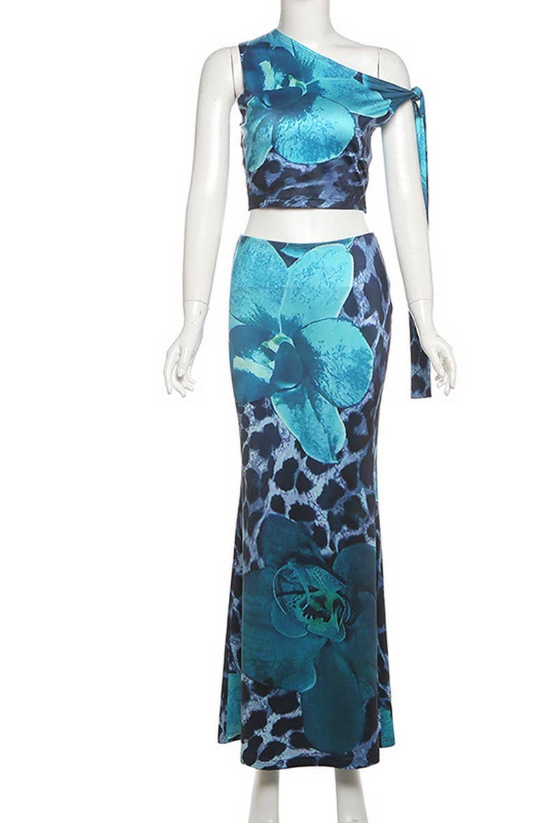 CWSS1288_SUMMER SLEEVELESS CONTRAST COLOR SUIT