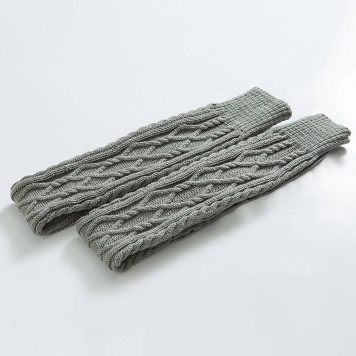 CABLE KNIT WINTER WARM KNEE HIGH SOCKS_CWMS015