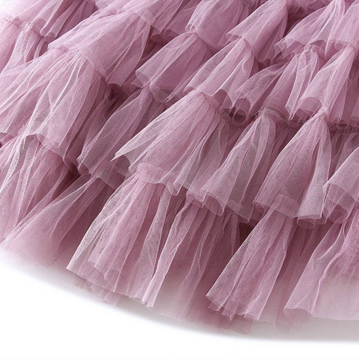 White Tulle Tiered Pleated A-Line Maxi Skirt
