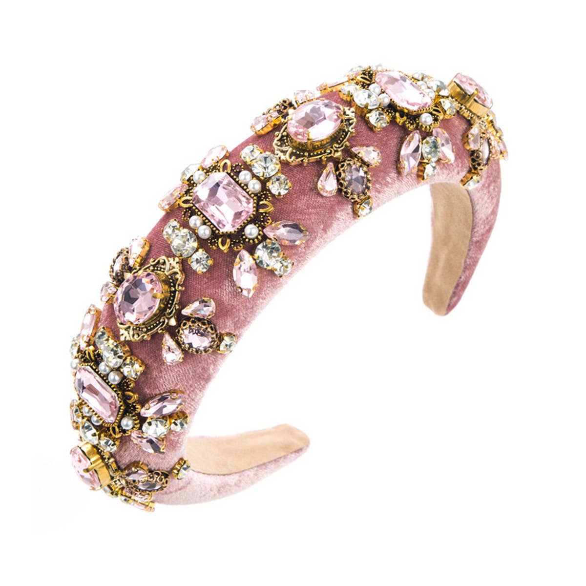 NEW GLASS DIAMOND HIGH HEAD SPONGE HEADBAND
