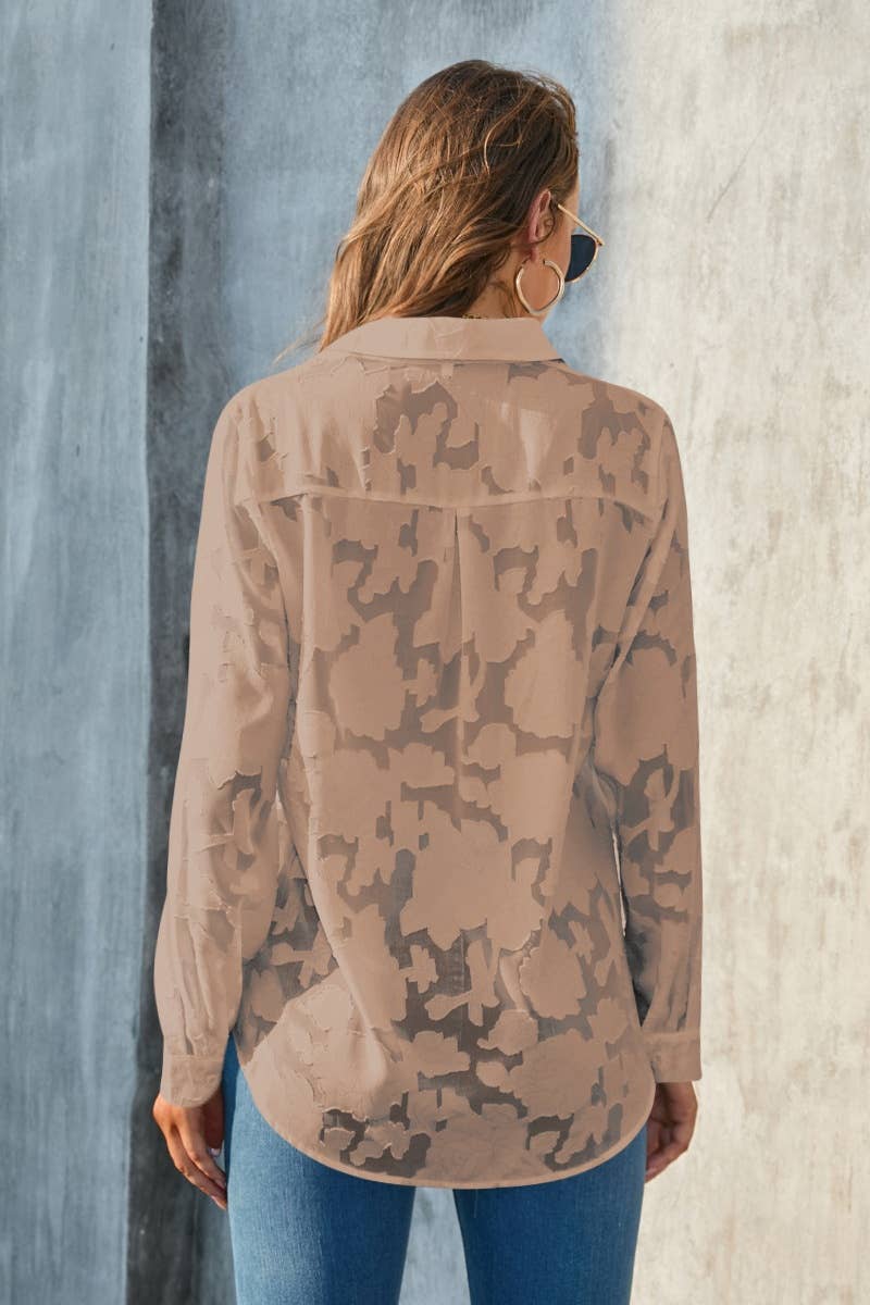 CWTSTL2123_SEXY CASUAL SEE-THROUGH LONG SLEEVE SHIRT TOP