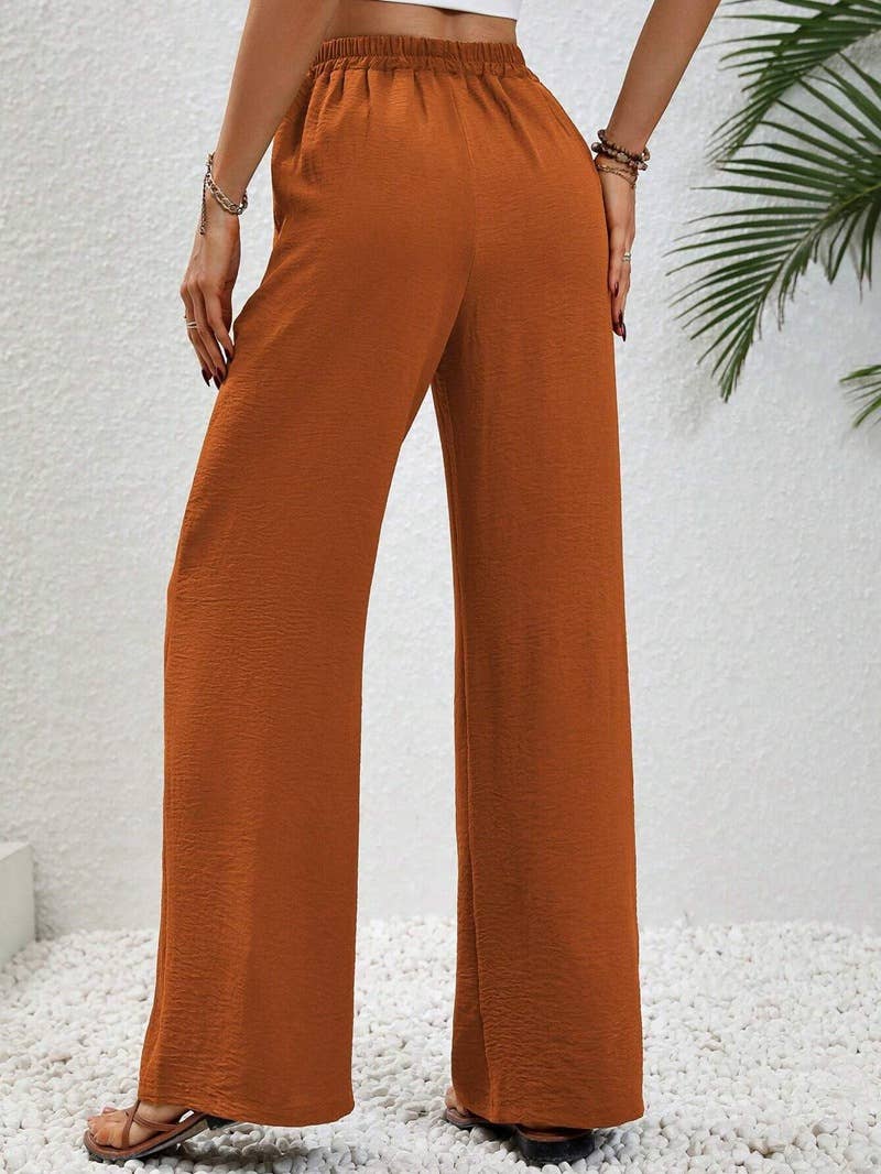All-in-one floor-length straight leg pants