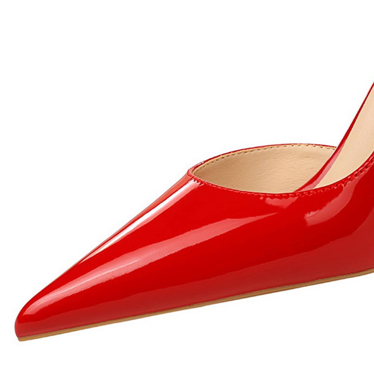 GLOSSY SHALLOW POINTED TOE SEXY HIGH HEELS