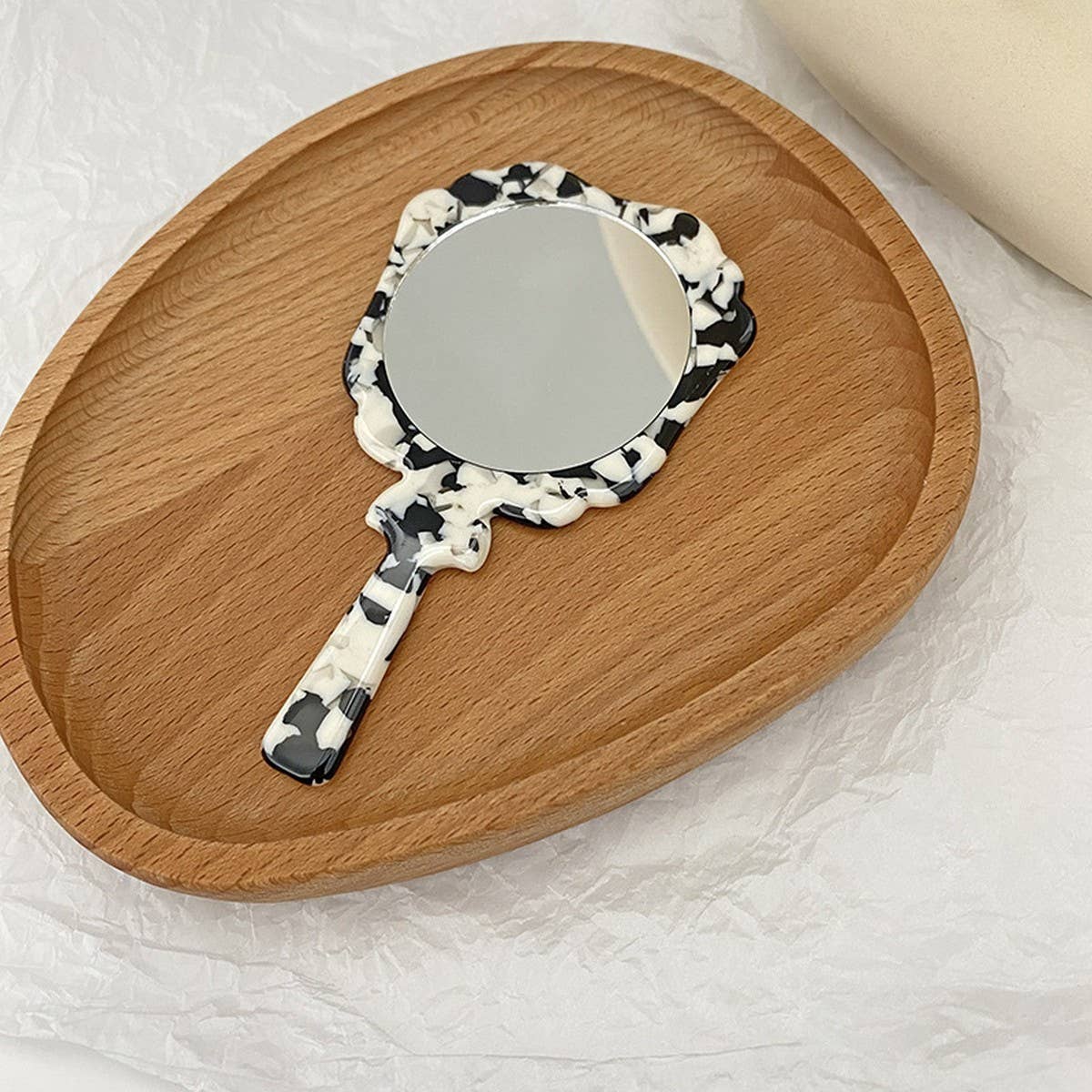 Handheld Rose Mirror Portable Makeup Accessory
