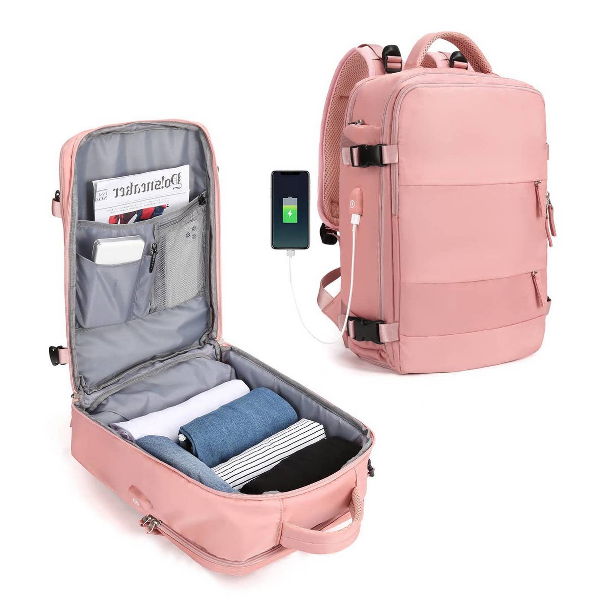 STYLISH WATERPROOF BACKPACK TOILETRY TRAVEL BAG_CWAB2349