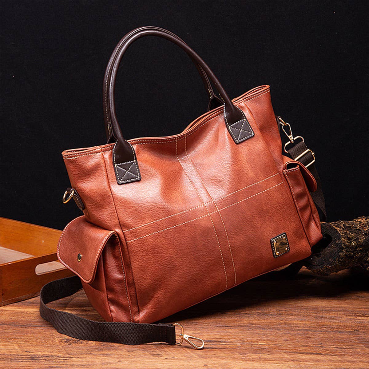 RETRO LARGE CAPACITY HANDBAG DIAGONAL BAG_CWAB0951