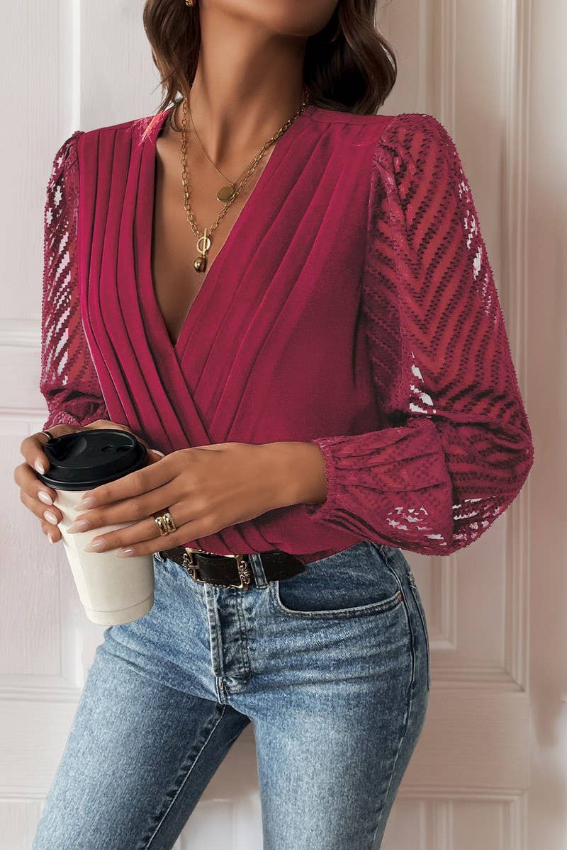 CWSBSL0119_SOLID COLOR LONG SLEEVE RETRO BODYSUIT