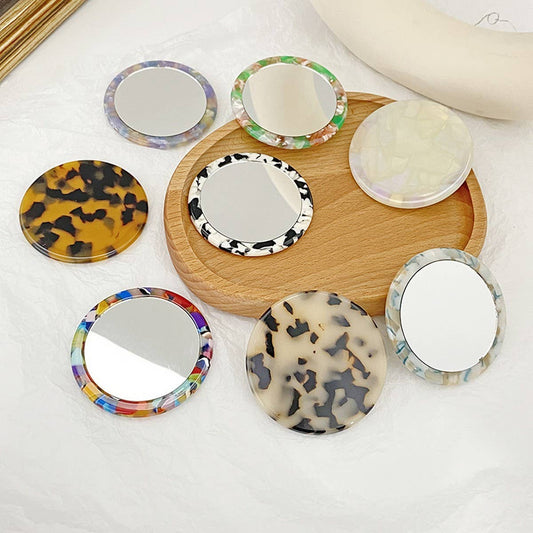 Simple Acetate Compact Mirror Travel Makeup Mirror