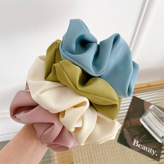 SIMPLE MONOCHROME SILK SCRUNCHIES_LARGE SIZE_CWAHA0349