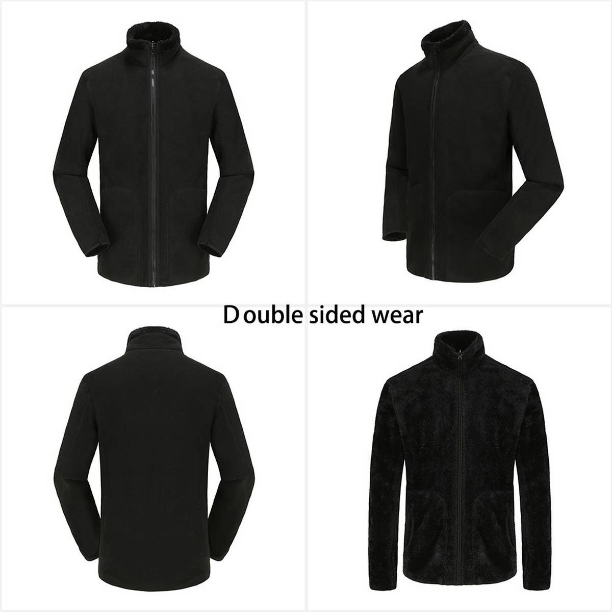 Fleece thickened double fleece cardigan jacket