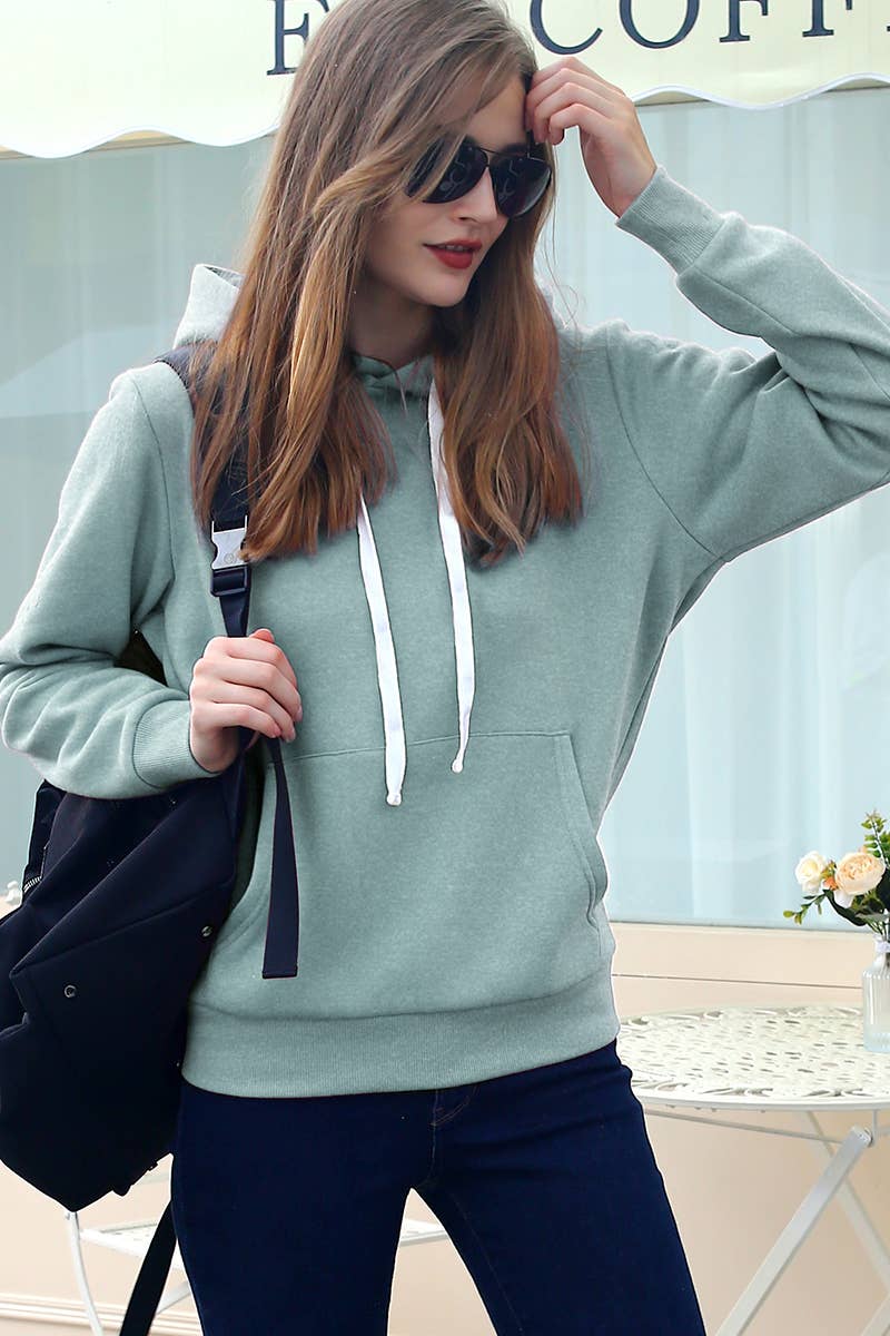 AWOHOL193_Basic Lightweight Pullover Hoodie
