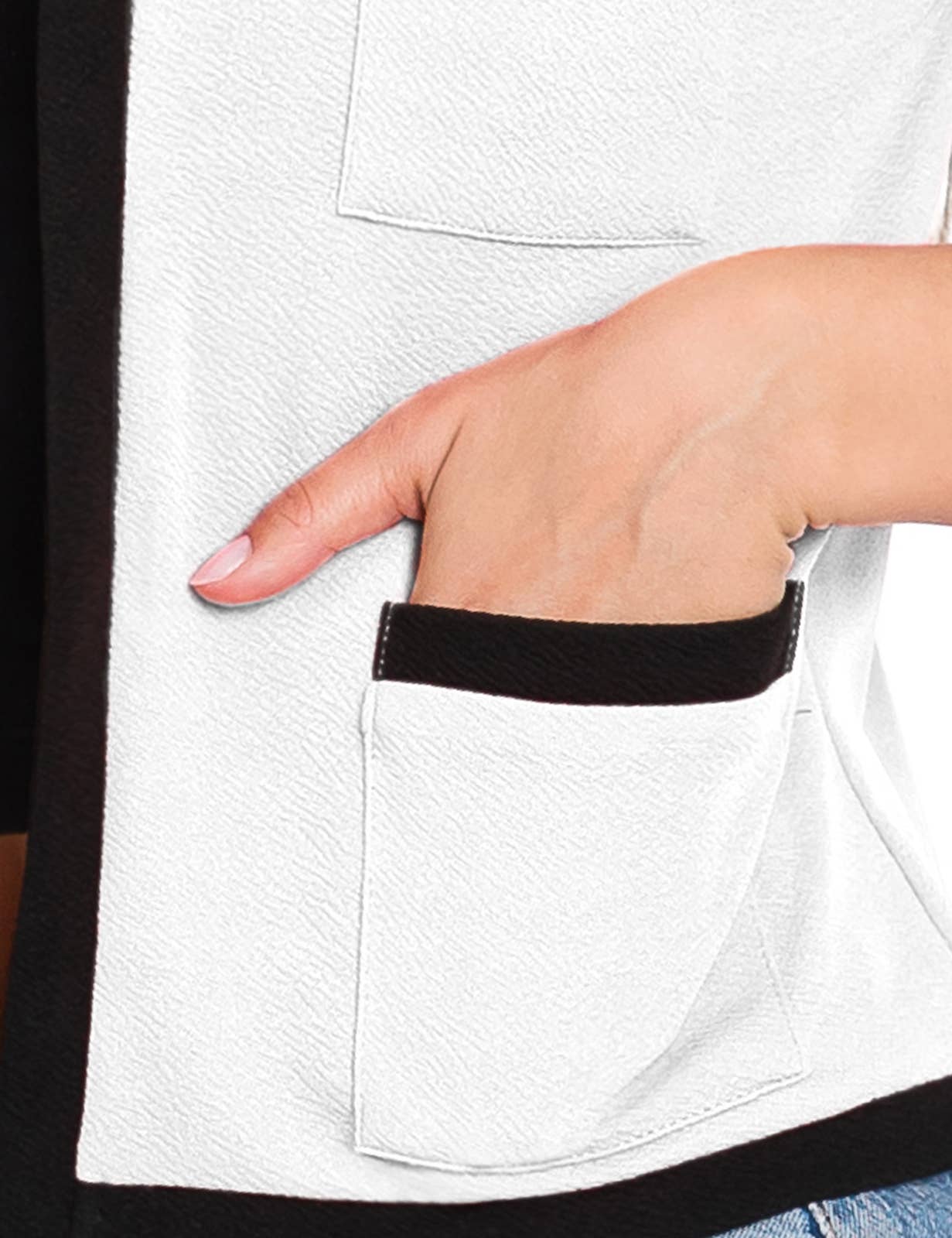 CWOBL103_3/4 Sleeve Bolero Open Front Cardigan