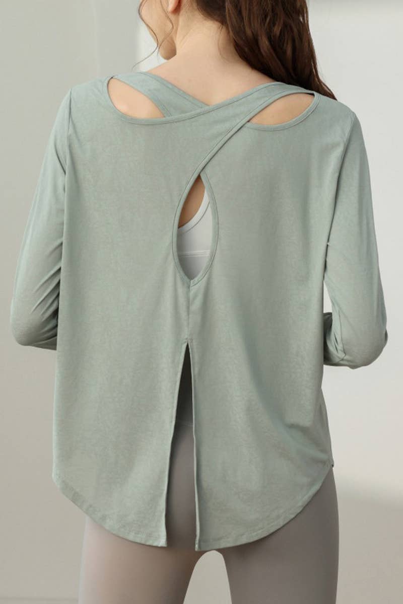 CWTBLL3757_LOOSE FITNESS HIGH-END BEAUTIFUL BACK YOGA CLOTHE