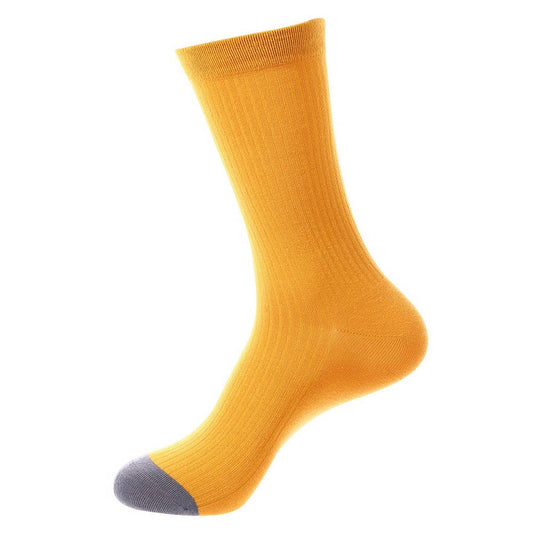 MEN'S CASUAL SOLID COLOR MID-CALF SOCKS