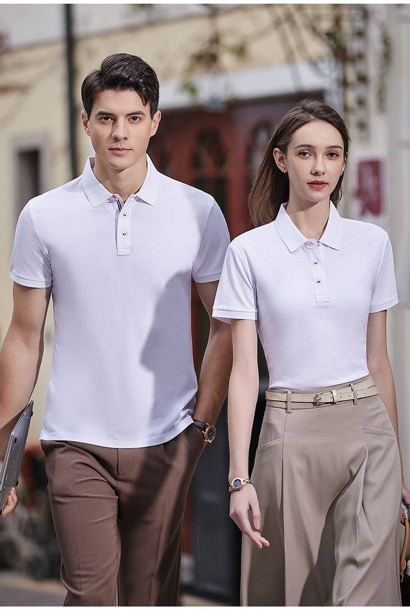 CWTBLS02436_LONG STAPLE COTTON SHORT SLEEVE POLO SHIRT