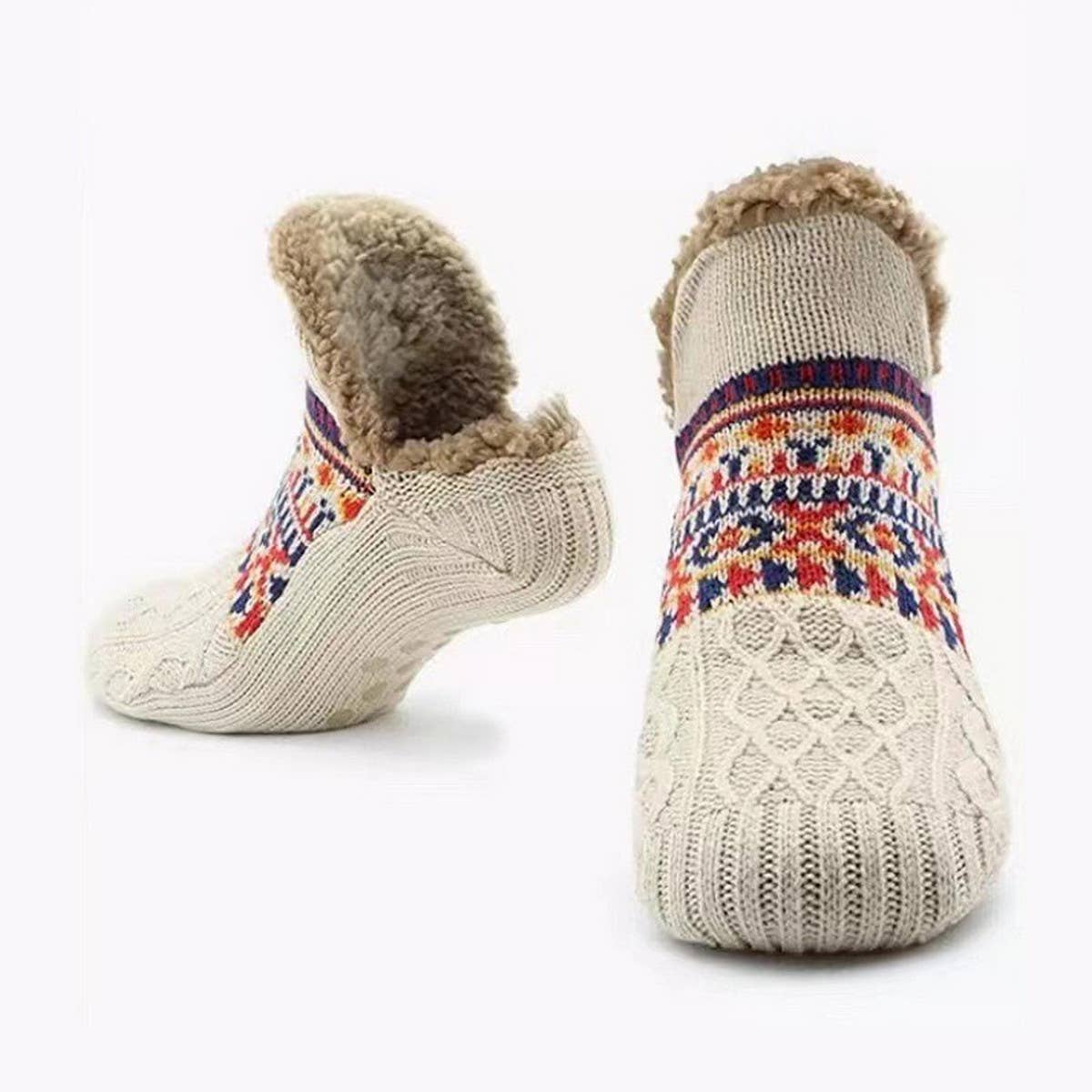 WARM SLEEPING CARPET SOCKS PLUSH INDOOR SLIPPERS