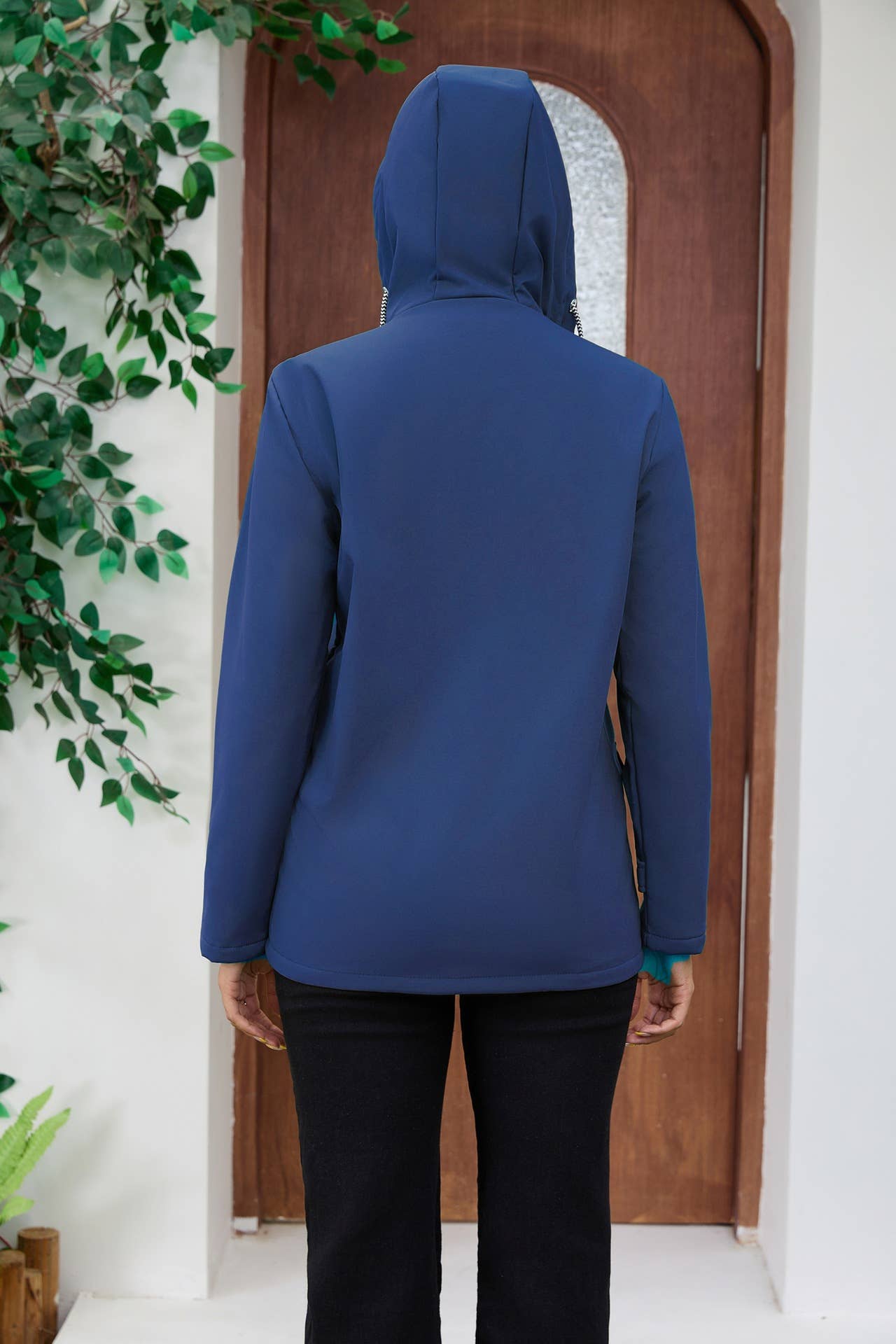 Composite fleece waterproof hooded jacket