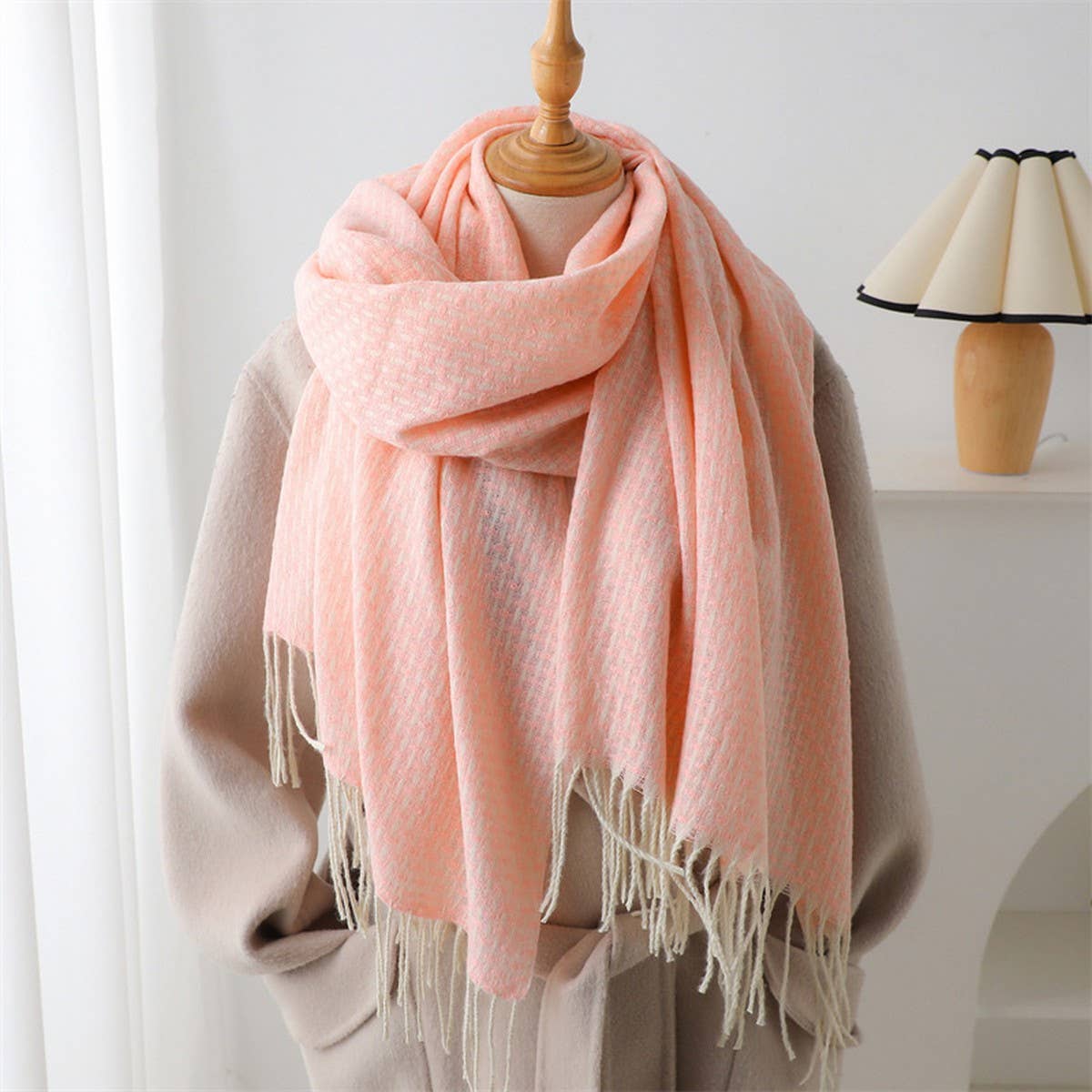 Elegant Thick Knit Shawl Scarf for Women