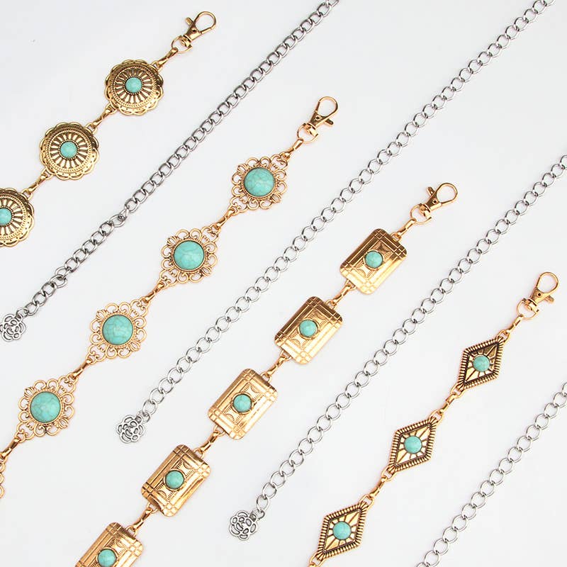 Fashionable and versatile patterned waist chain