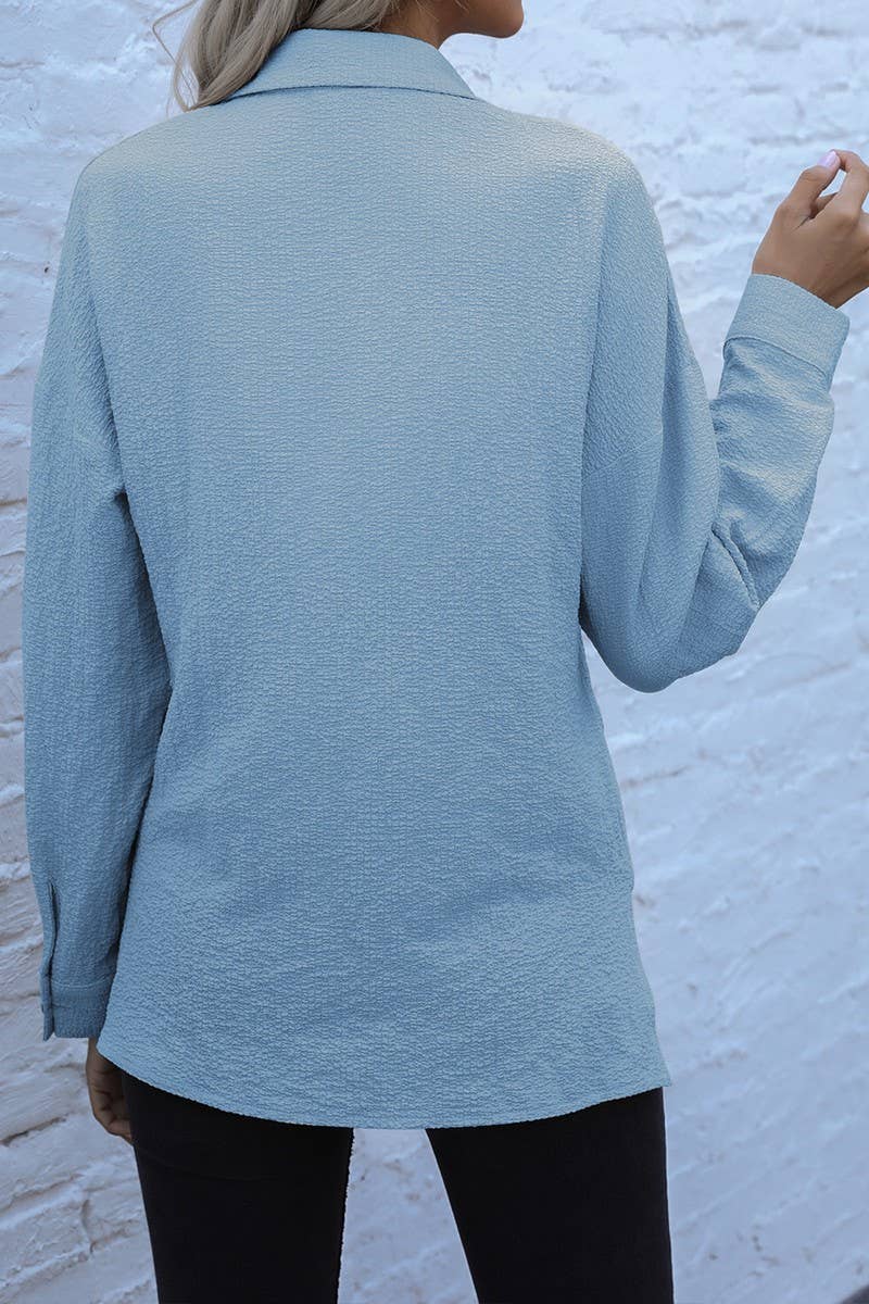 CWTSTL00959_LONG SLEEVE SOLID LAPEL MID-LENGTH VINTAGE SHIRT