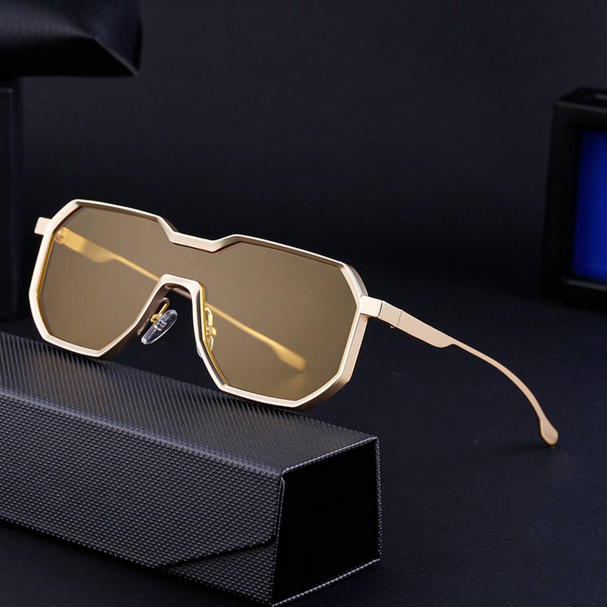 ONEPIECE IRREGULAR STEAMPUNK STYLE METALSUNGLASSES_CWASG0568