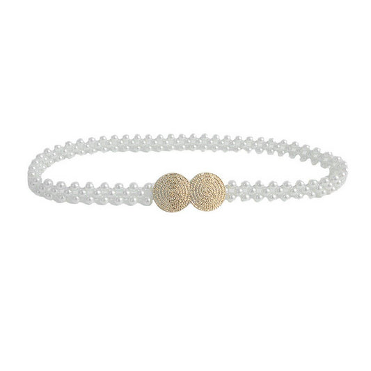 CASUALROUND BUCKLE ELASTIC THIN WAIST CHAIN_CWABE0510
