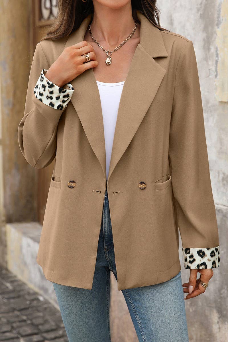 CWOBL00215_RETRO LEOPARD PRINT COMMUTER SUIT JACKET