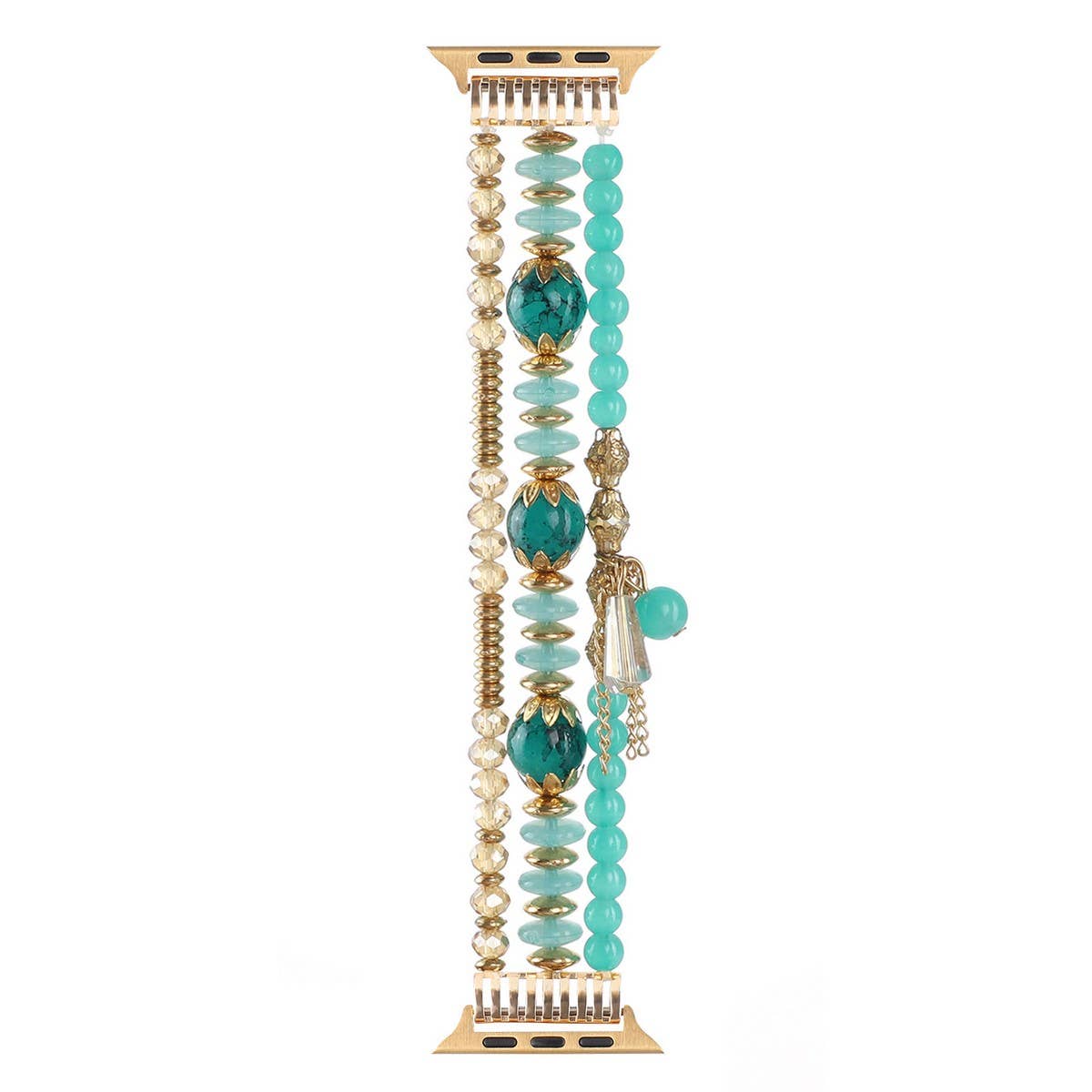 APPLE WATCH 7-1 THREE-ROW PEARL ELASTIC STRAP_CWASC1563
