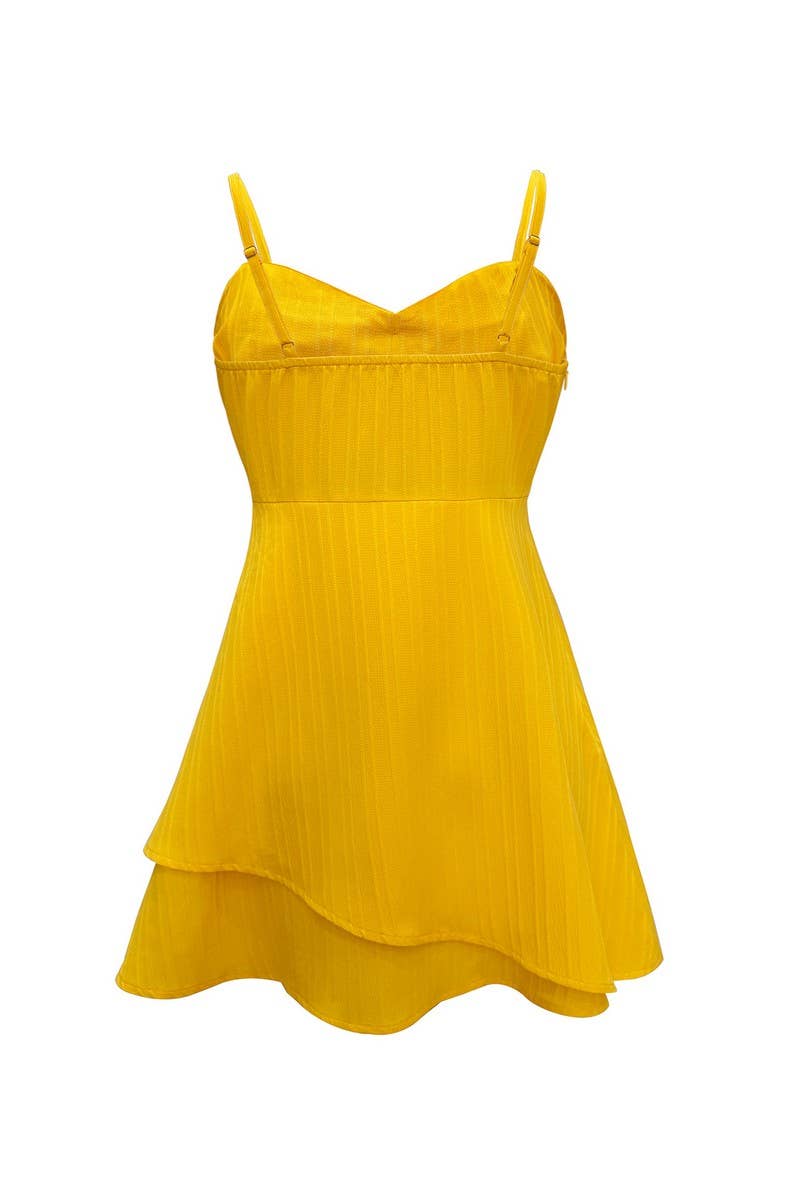 CWDHL0769_SUMMER BOW SOLID COLOR SHORT BEACH SKIRT