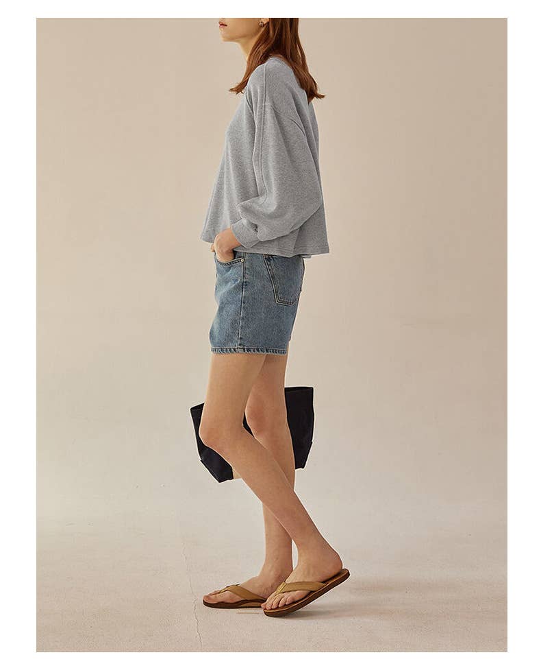 Cotton French casual pullover top