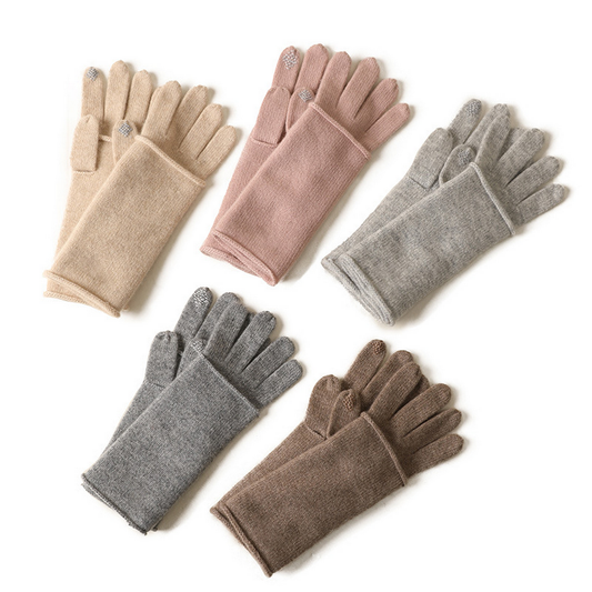 2-in-1 Cashmere Gloves – Full Finger Touchscreen_CWAG0530