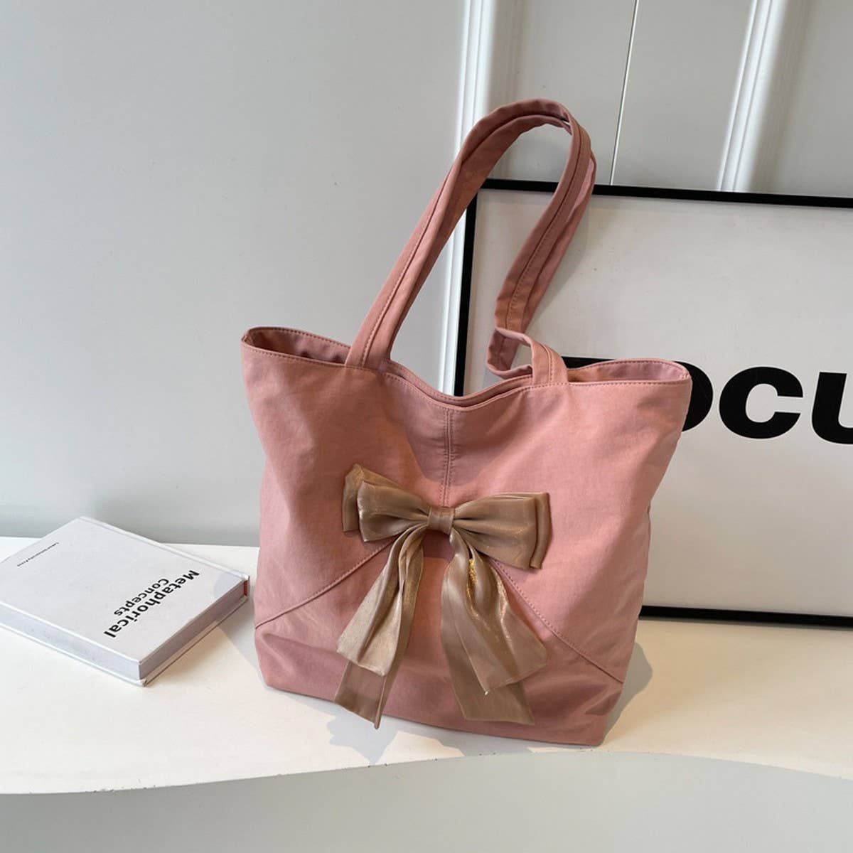 SMALL FRESH CASUAL BOW TOTE BAG_CWAB2691