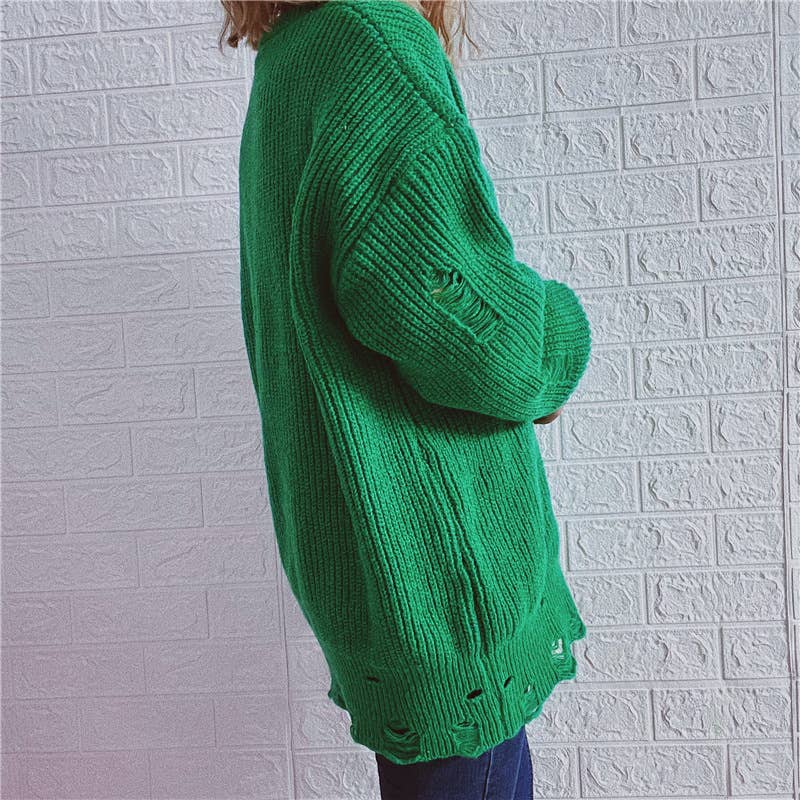 WOSWL1296_Crew Neck Pullover Casual Long Sleeve Sweater