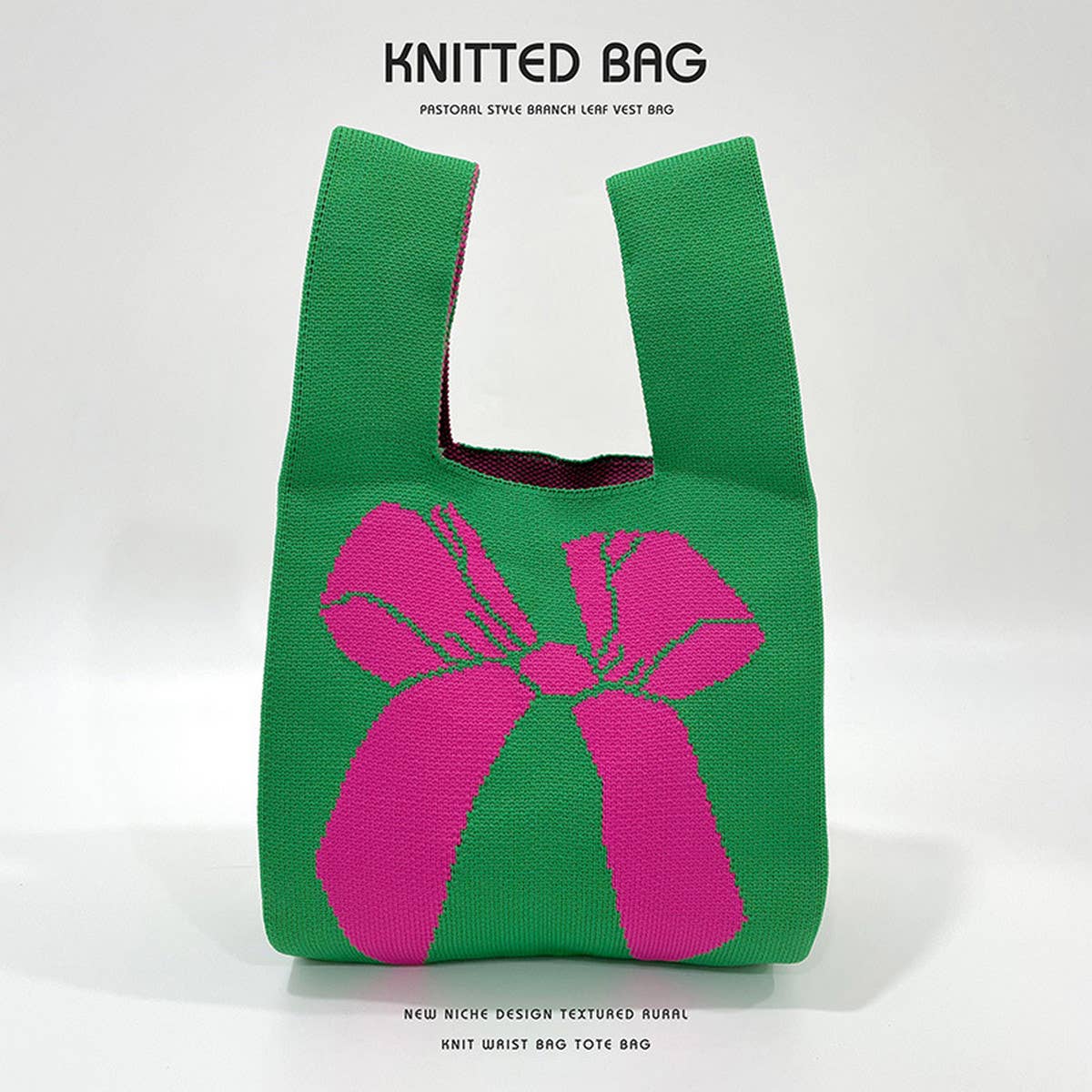 WOMEN SIMPLE BOW KNITTED HANDBAG_CWAB1544