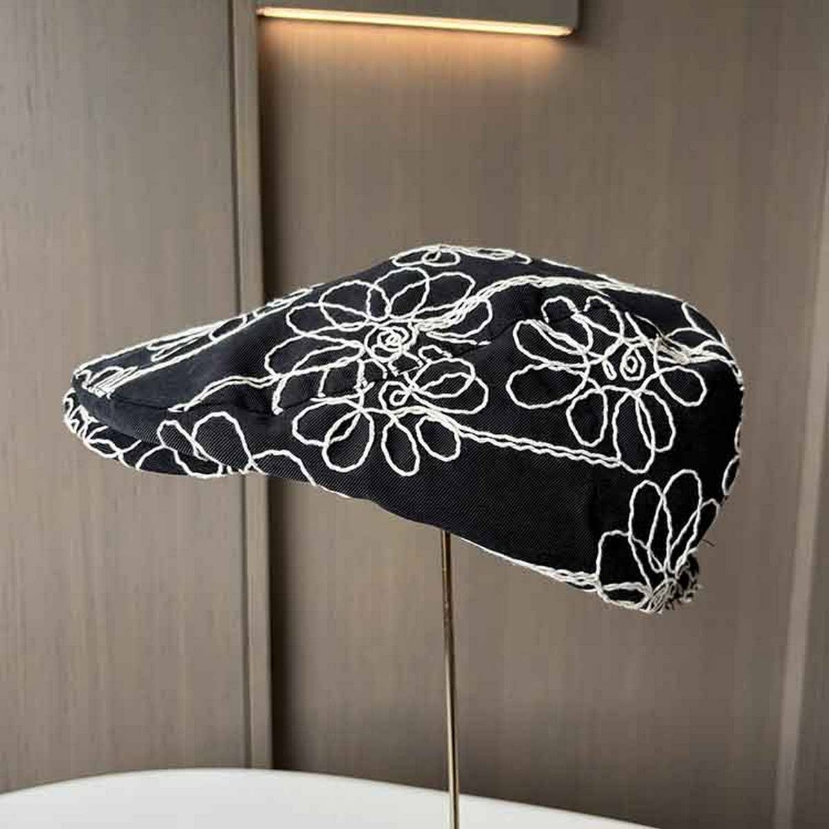VINTAGE FLOWER EMBROIDERED FRONT CAP_CWAB2903