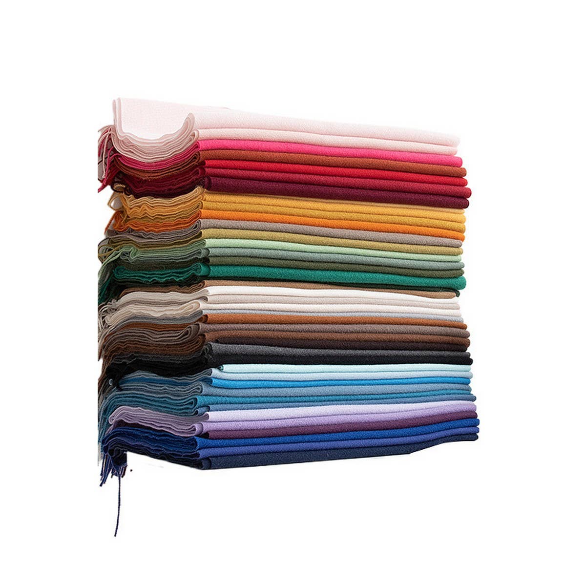 CWASC1482_SOLID COLOR MEDIUM-LENGTH WARM SCARF SHAWL NECK