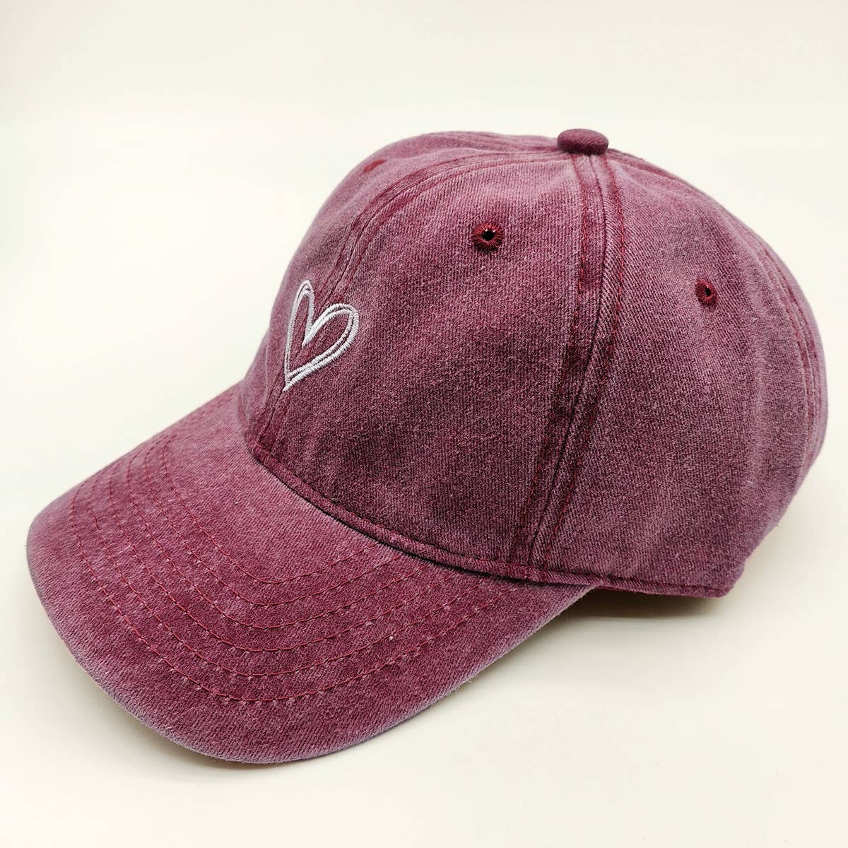 Spring Summer Wash Heart Baseball Cap, Sun Hat CWAH0012