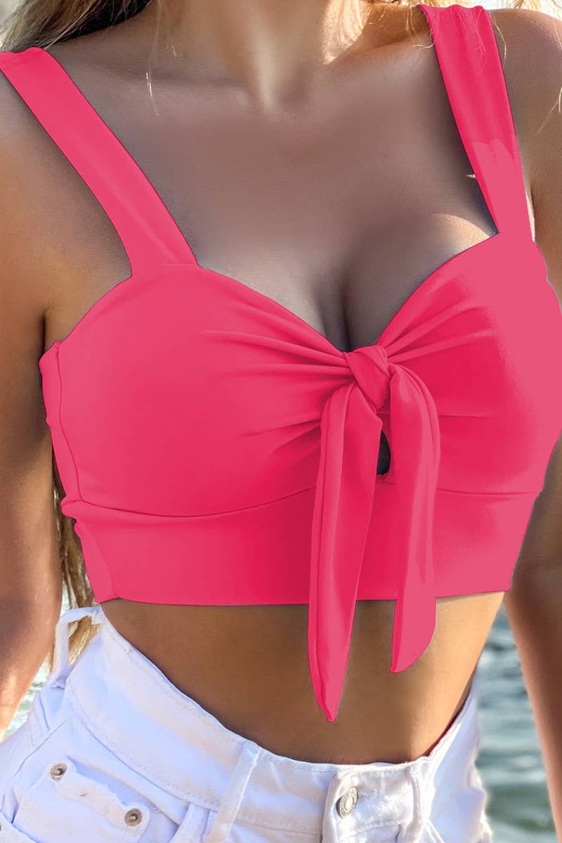 CWTTK00284_BOW TIE SEXY SPAGHETTI STRAP TOP