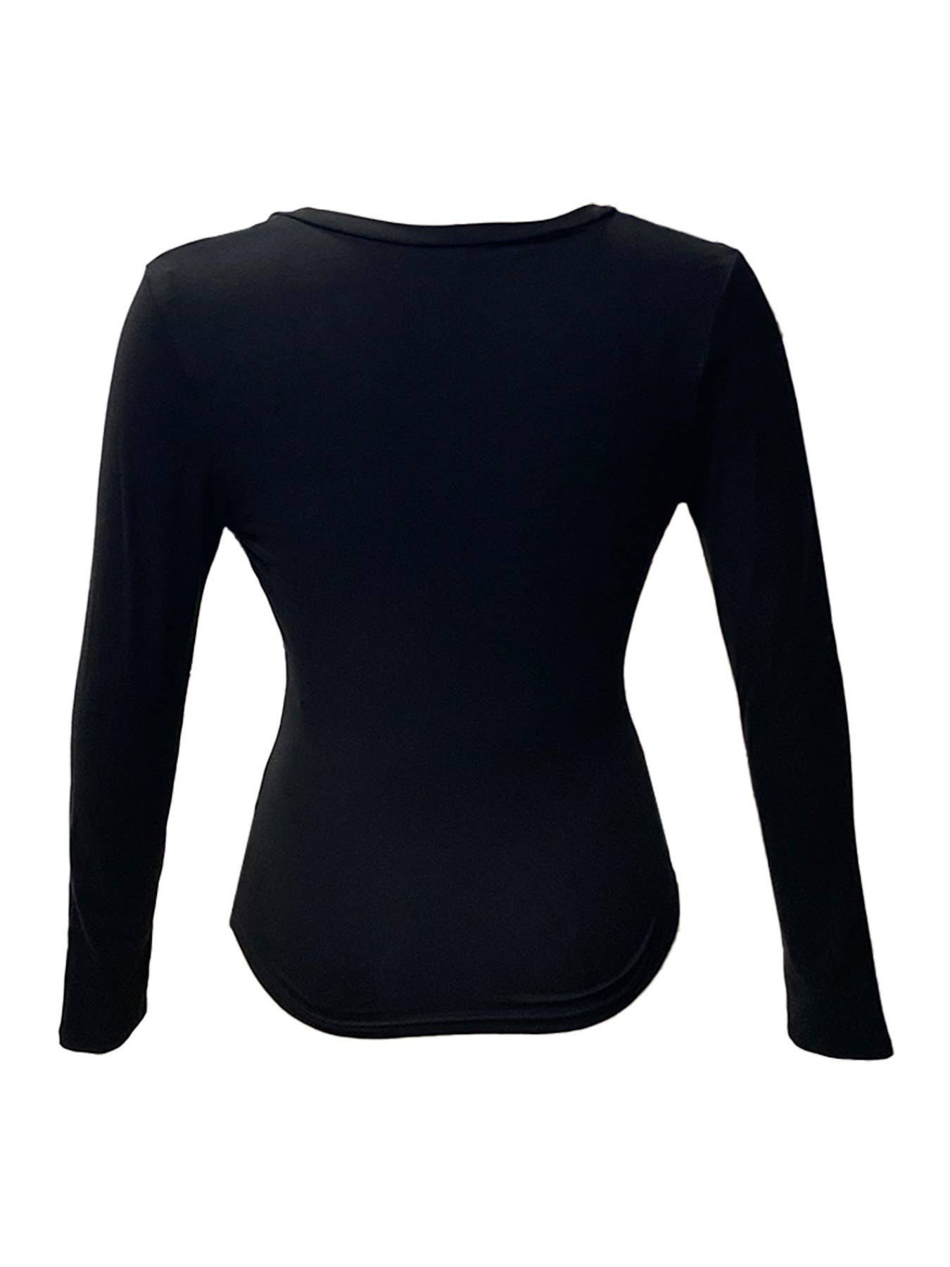 Button casual slimming knitted crop top T-shirt