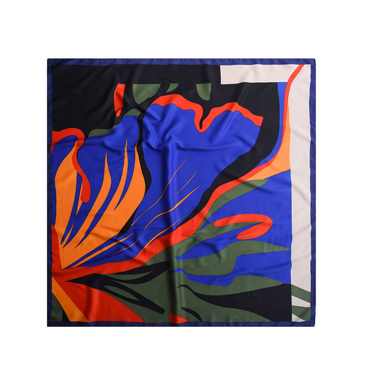 CWASC2401_RETRO GRAFFITI SQUARE SCARF COLORFUL NICHE SCARF