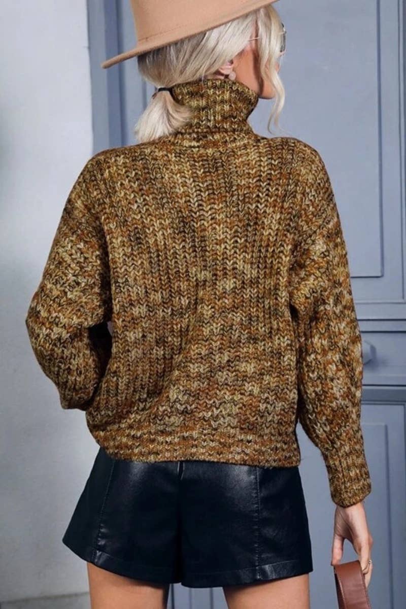 CWOSWL6651_WINTER KNIT TURTLENECK LONG-SLEEVED SWEATER