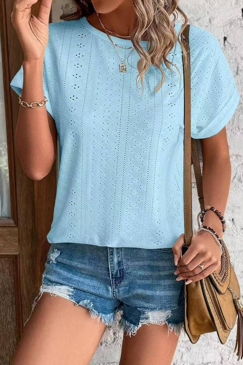 CWTTS1321_SUMMER NEW ROUND NECK LOOSE SHORT SLEEVE T-SHIRT