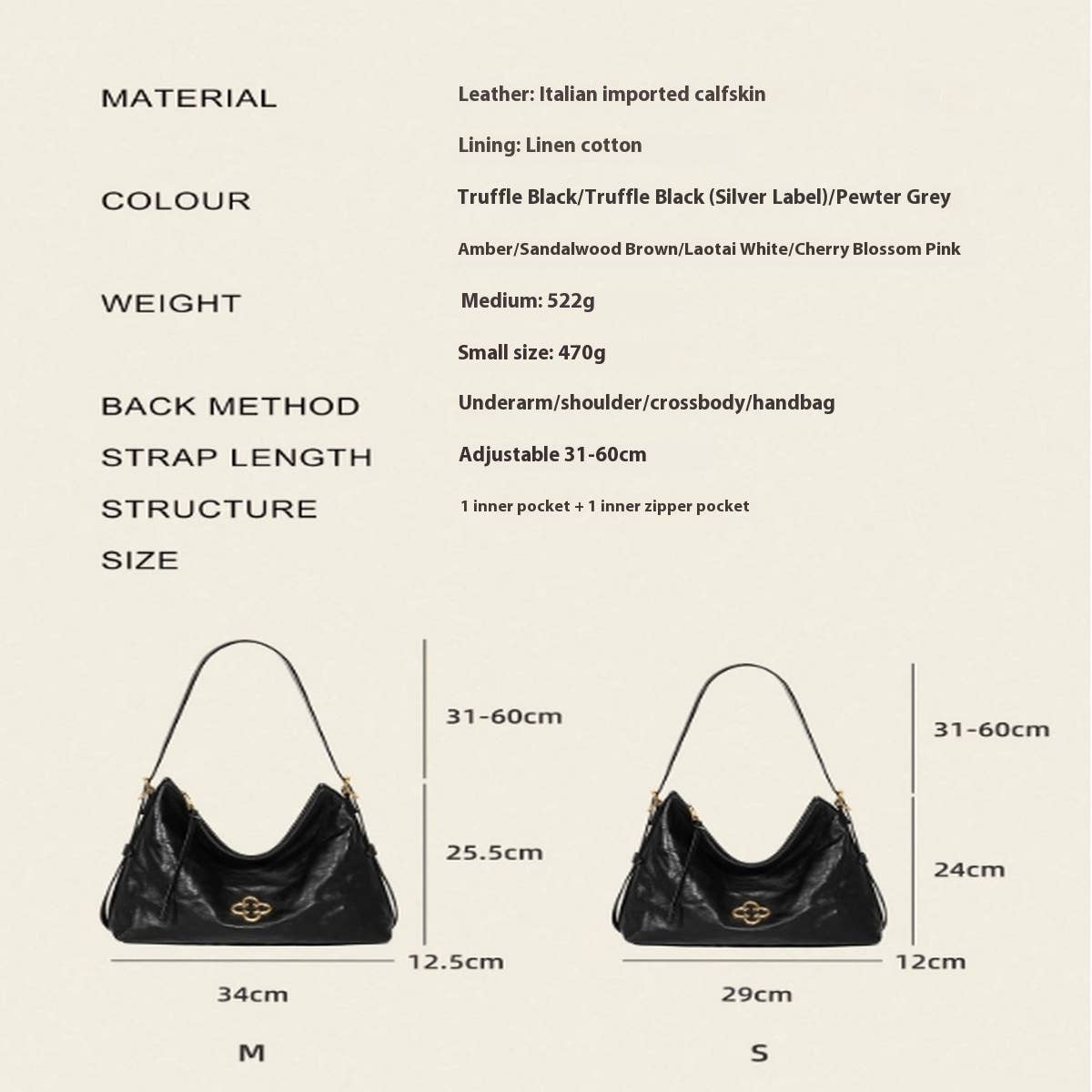 Vintage Ruched Tote ? Small Shoulder Leather Bag_CWAB5324