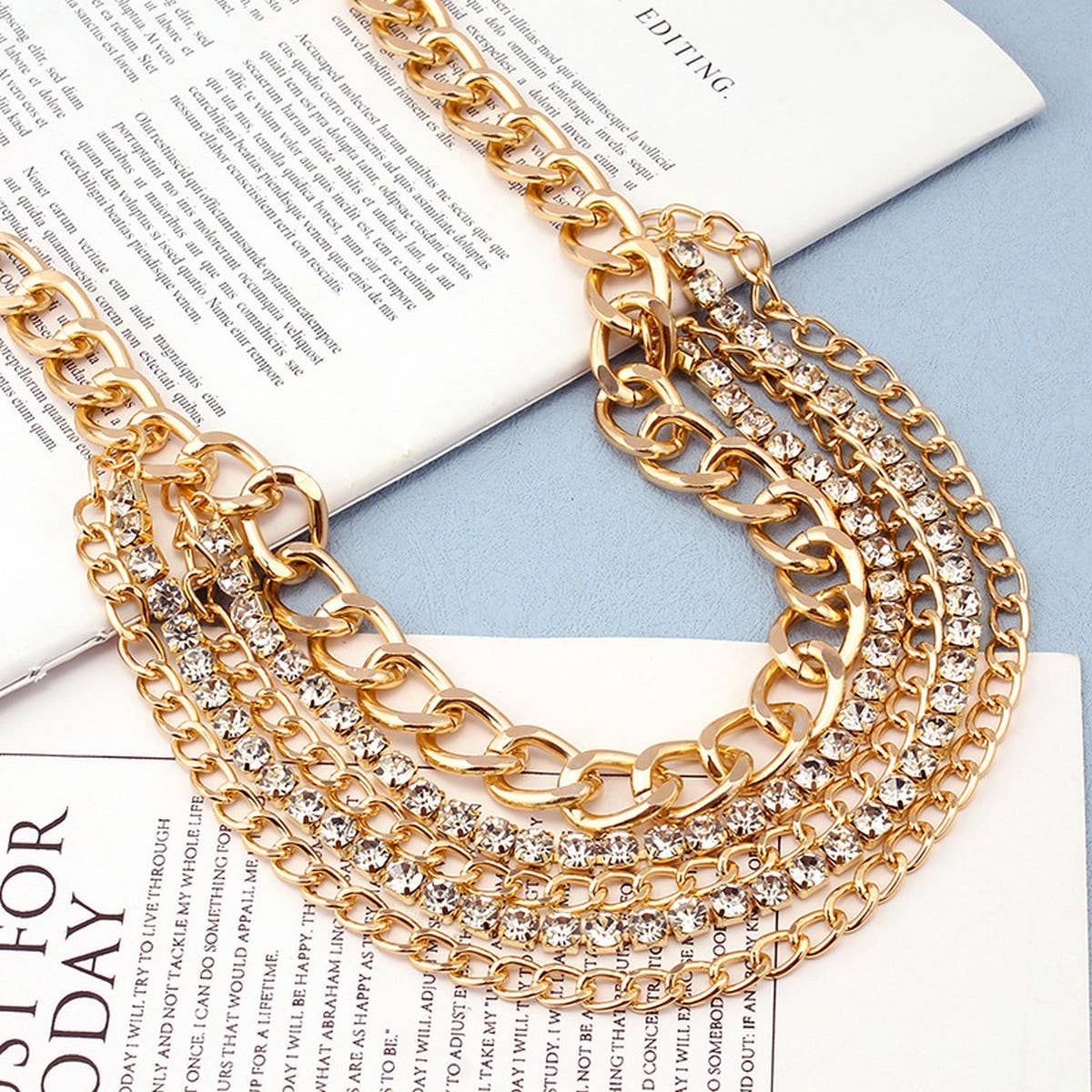 MULTI LAYER DIAMOND STUDDED RETRO WAIST CHAIN