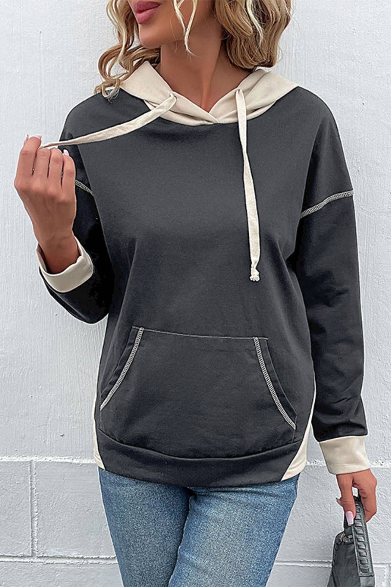 CWOHOL1002_LONG-SLEEVED HOODIE WITH HOODED POCKETS