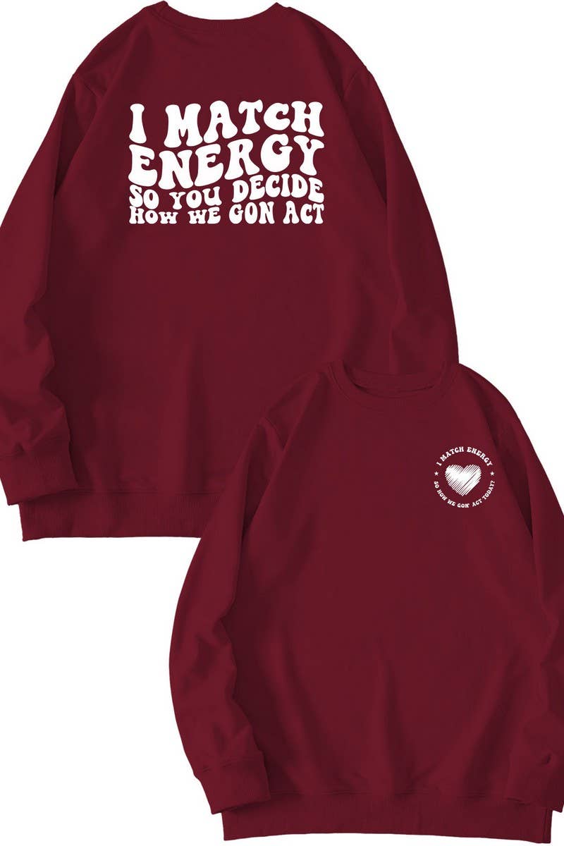 CWTSTL0491_WOMEN LETTER PRINTING LONG SLEEVE SWEATSHIRT