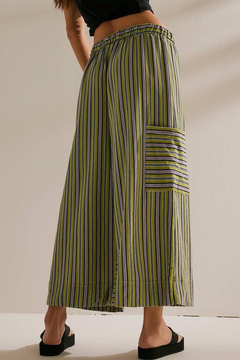CWBLP2157_COLORFUL STRIPED DRAWSTRING STRAIGHT LEG PANTS
